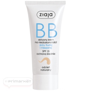 ZIAJA BB cream NATURAL shade for Oily & Mixed skin