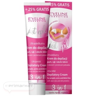 EVELINE Just Epil, depilatory cream for armpits, hands and bikini area 3in1